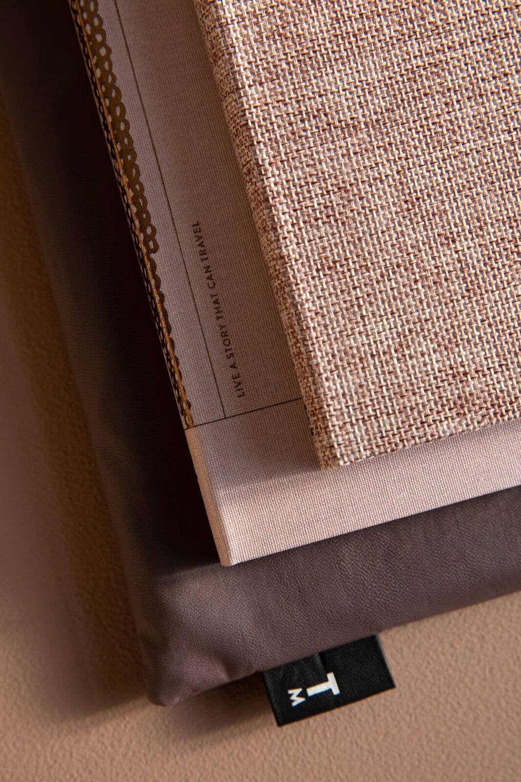Notizbuch B5 aus Leinen - Rosé