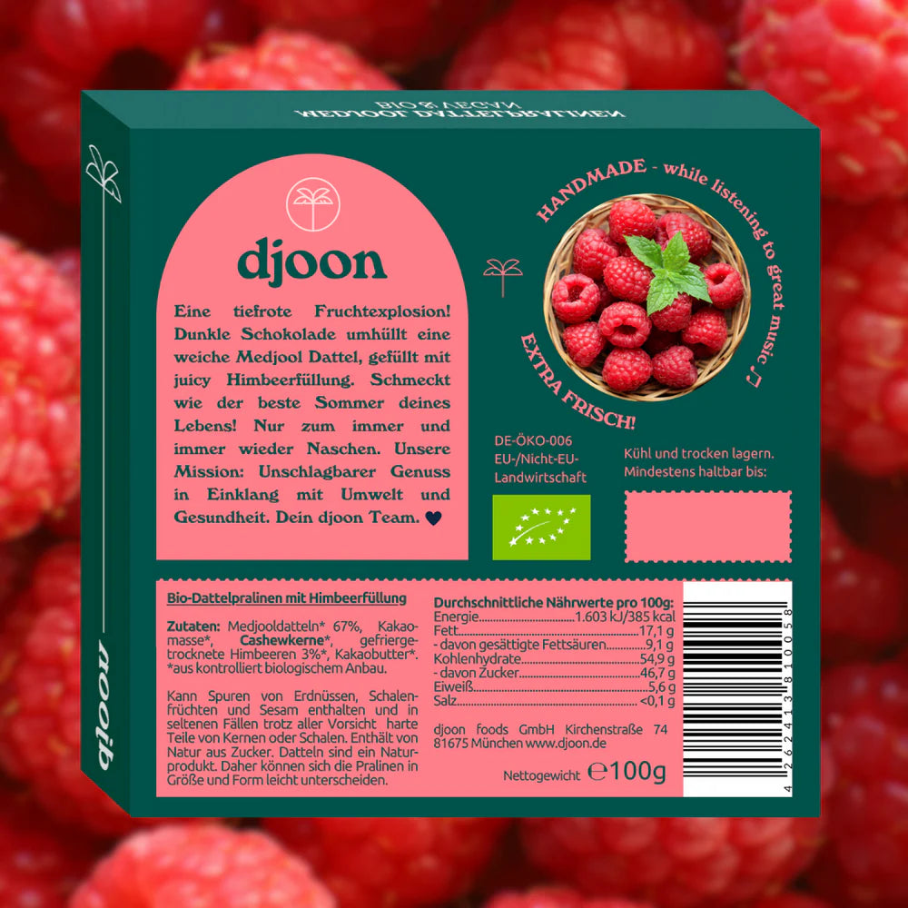 Dattelpralinen - Raspberry Cream
