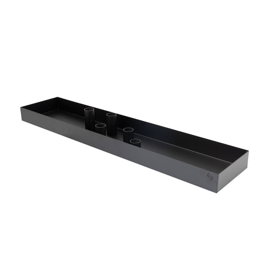 Storefactory Sund Large Schwarz – großer, eckiger Kerzenhalter mit versetzbaren Kerzenhaltern.