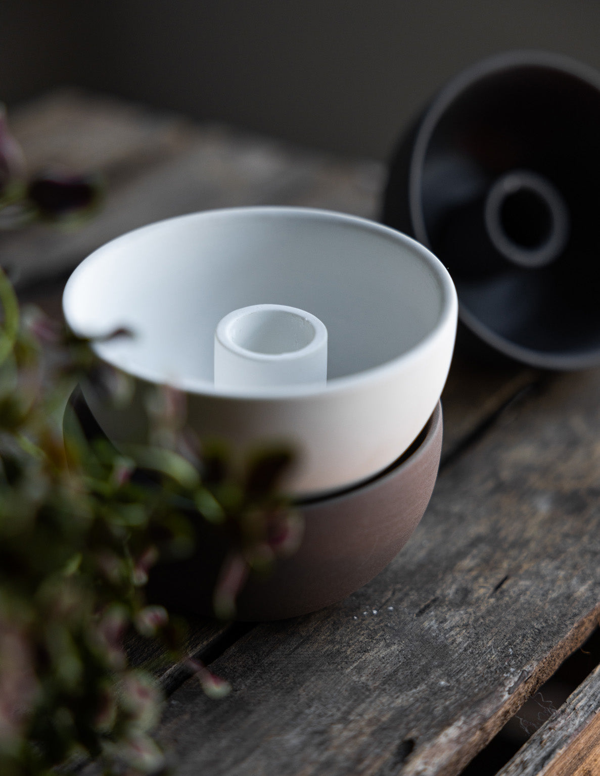 Storefactory Lidatorp Mini Braun – kleiner Kerzenhalter aus Keramik