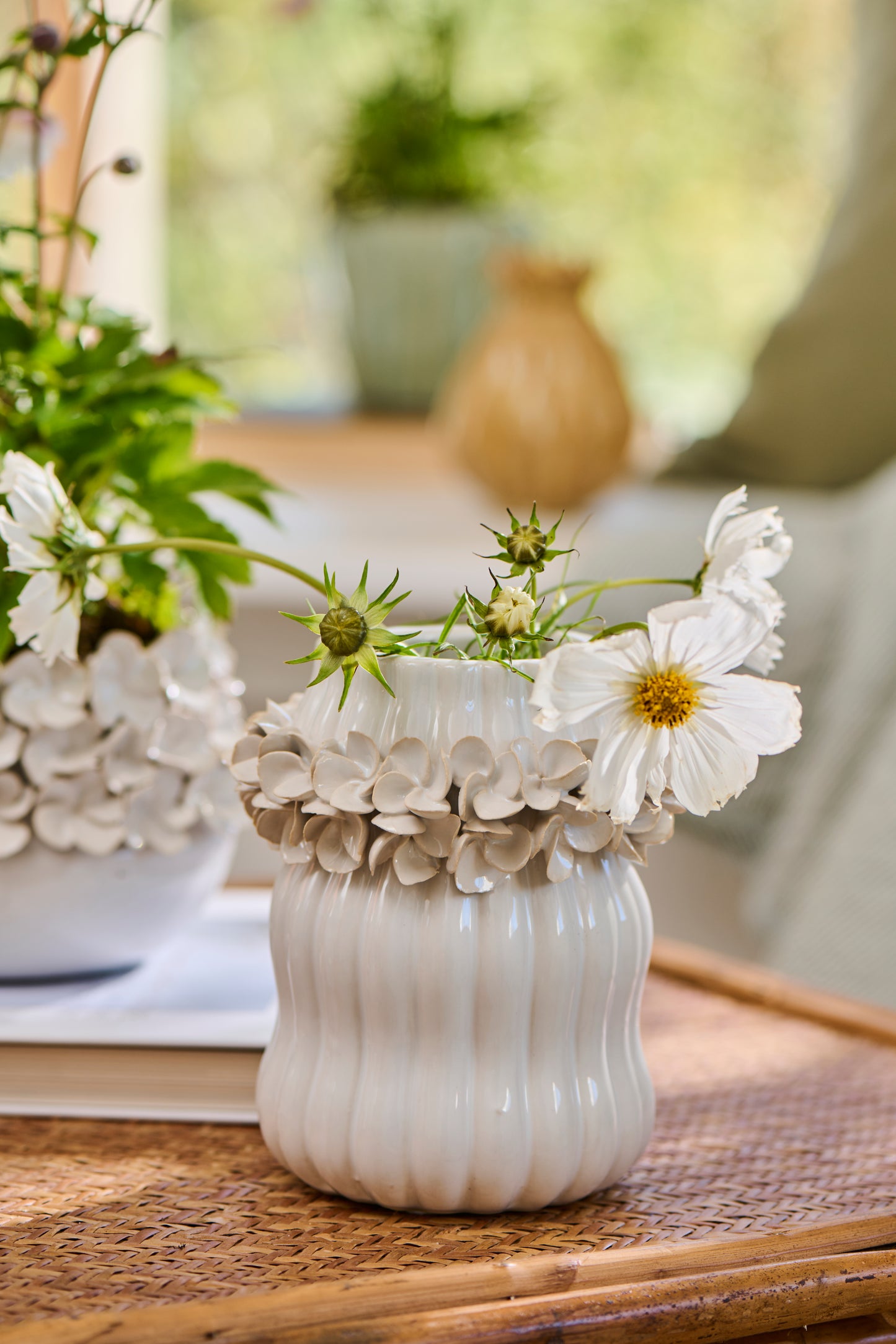 Vase Hortensie - Glasiert