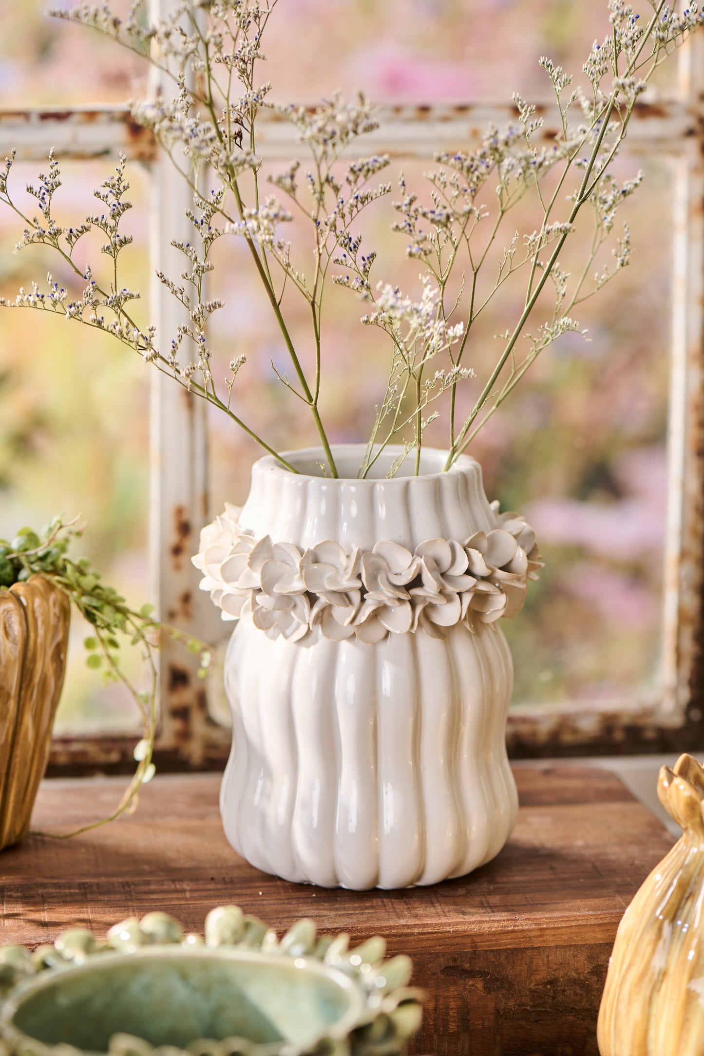 Vase Hortensie - Glasiert