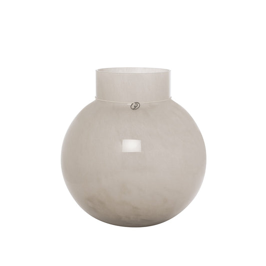 Zeitlose Glasvase von Ernst in sanftem Beige.