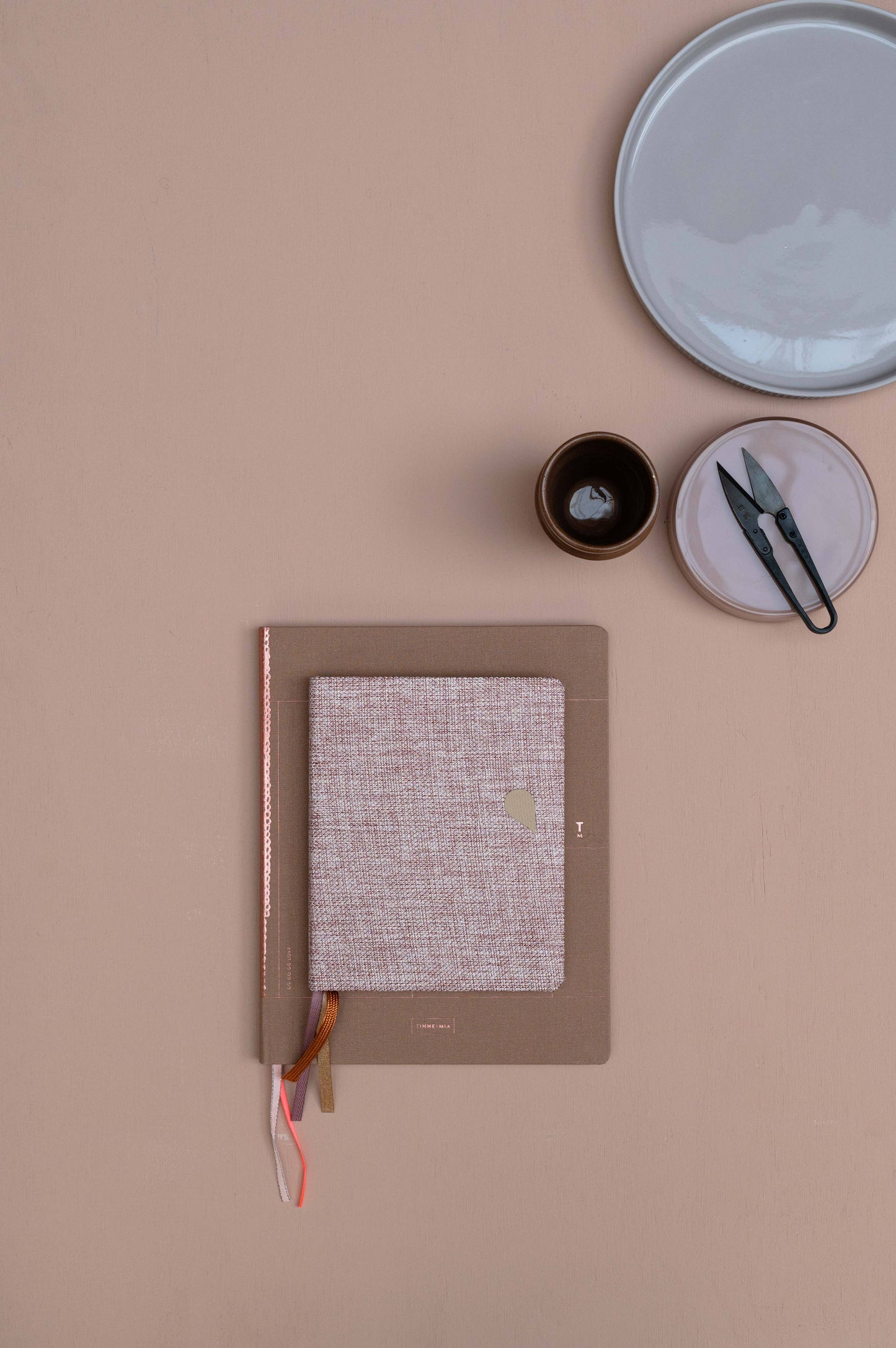 Notizbuch aus Leinen A6+ - Rose Dust