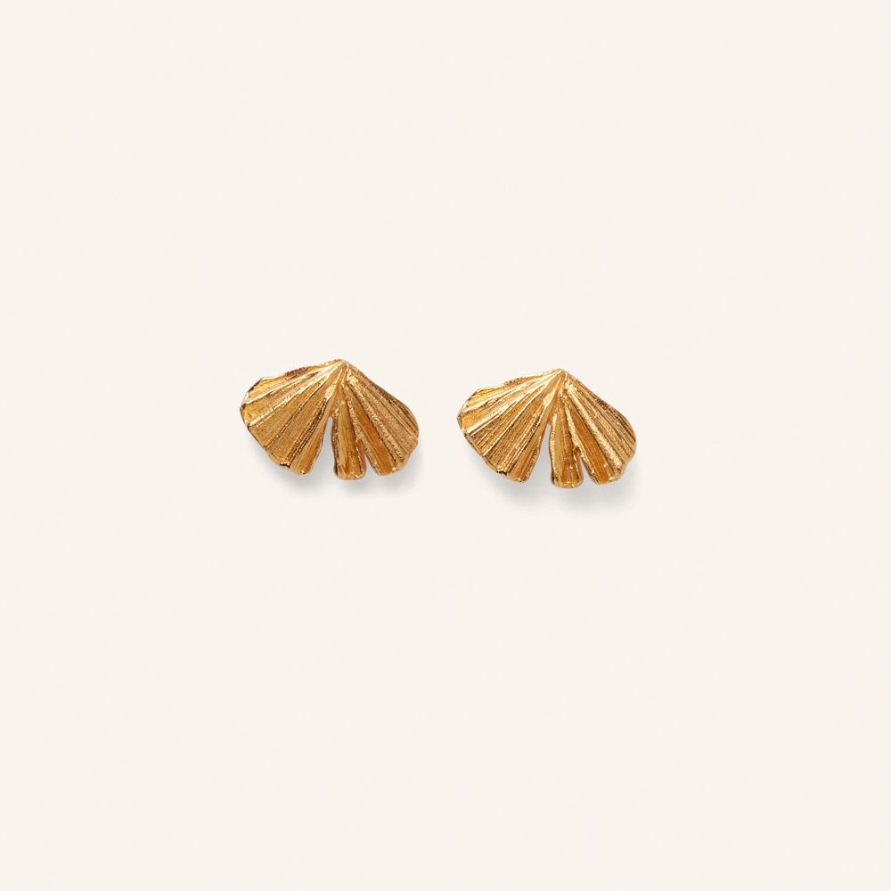 Pernille Corydon - Autumn Leaf Earsticks - Gold