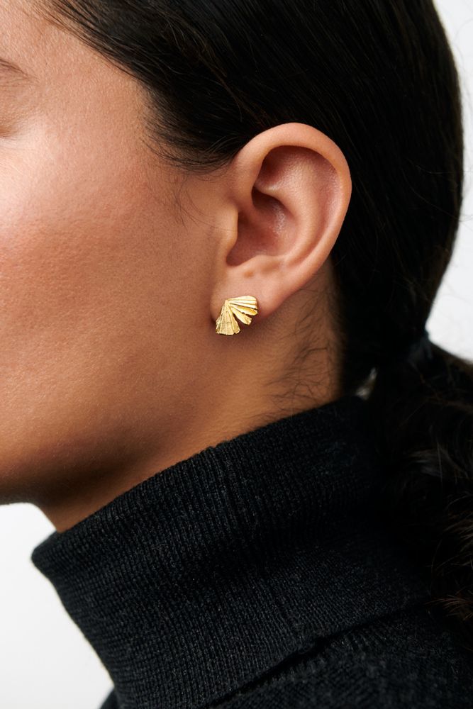 Pernille Corydon - Autumn Leaf Earsticks - Gold