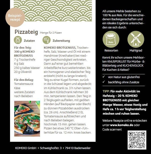 Komeko BROTGENUSS Reismehl-Mischung - glutenfrei, vegan