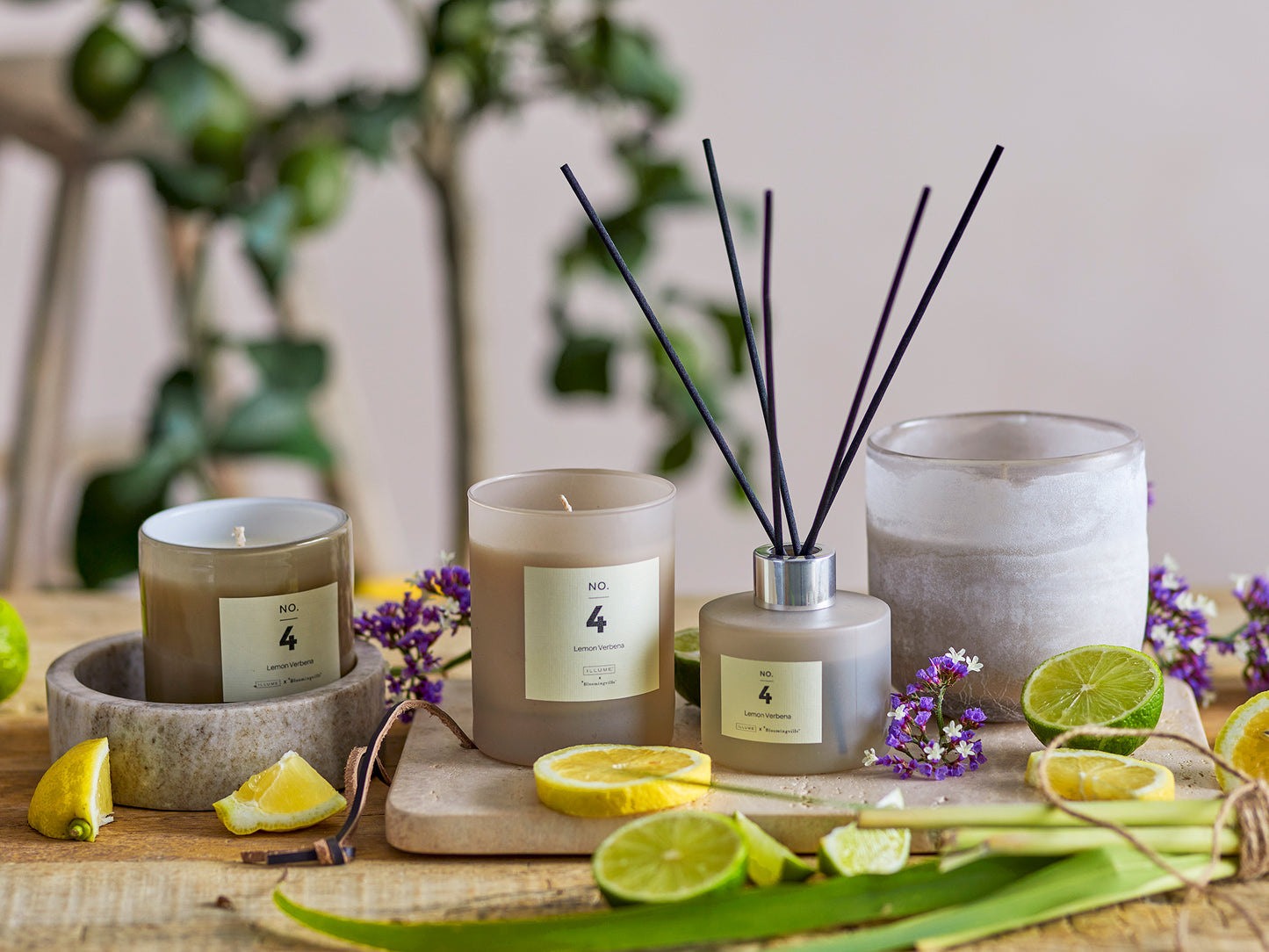 NO. 4 - Lemon Verbena Duftkerze - Natur - Natürliches Wachs
