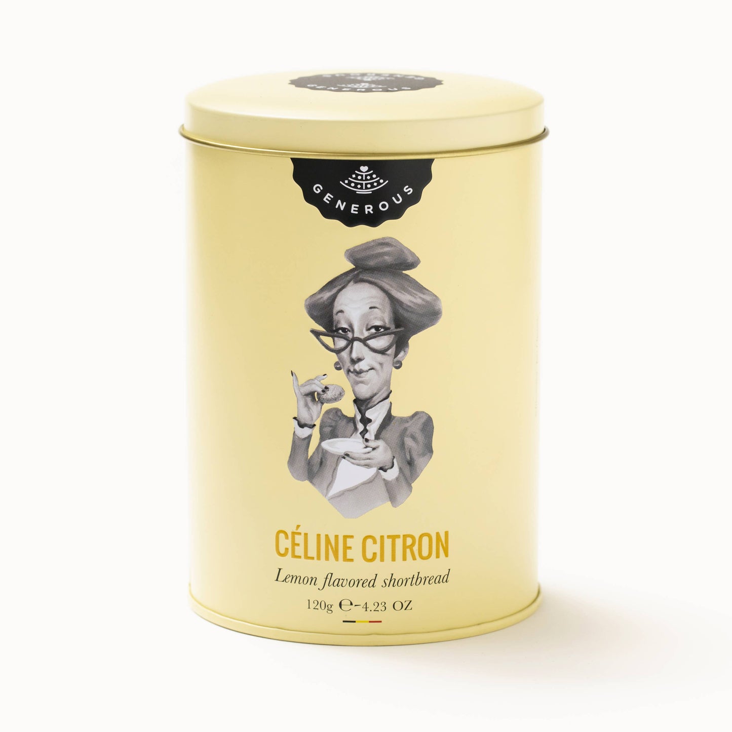 Céline Citron 100 g Metalldose - Zitronen-Shortbread