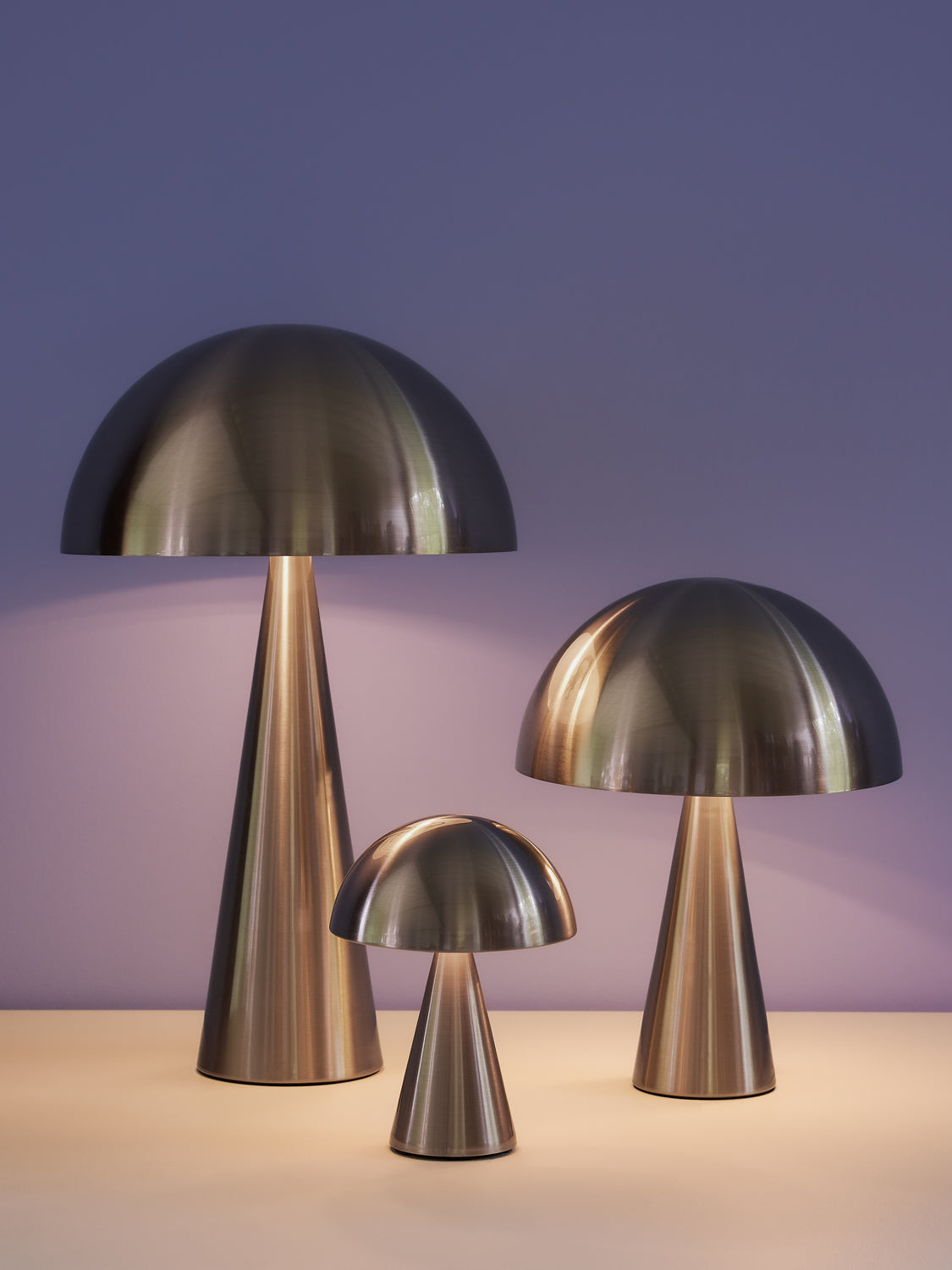 Tragbare Lampe - Mush - Nickel
