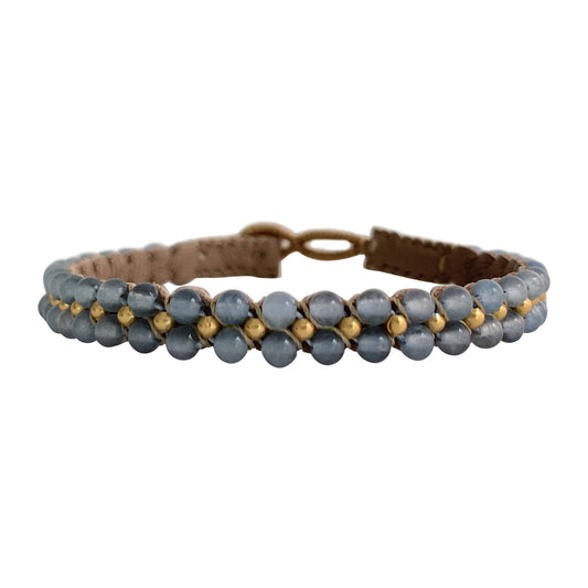 IBU Jewels - Armband - Bee - Blue Chalcedony