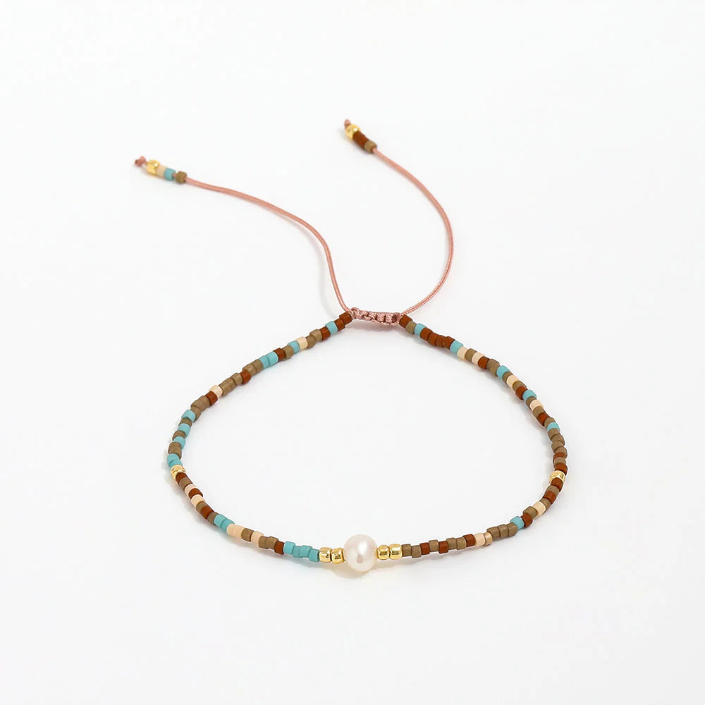 Miyuki Pearls Bracelet - Turquoise Mix