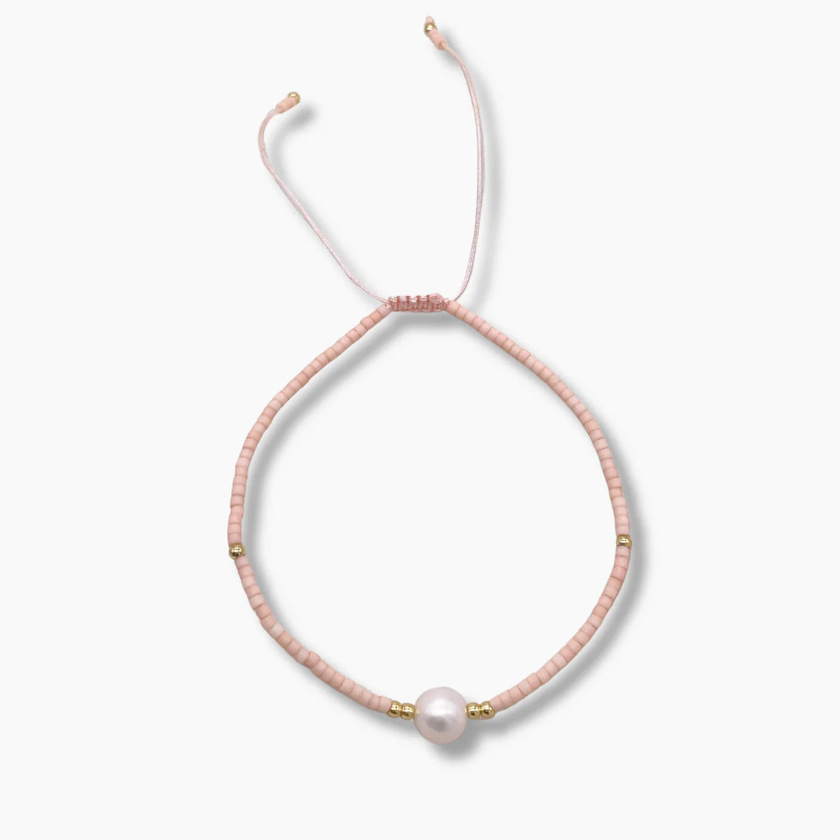 Miyuki Pearls Bracelet - Light Rose