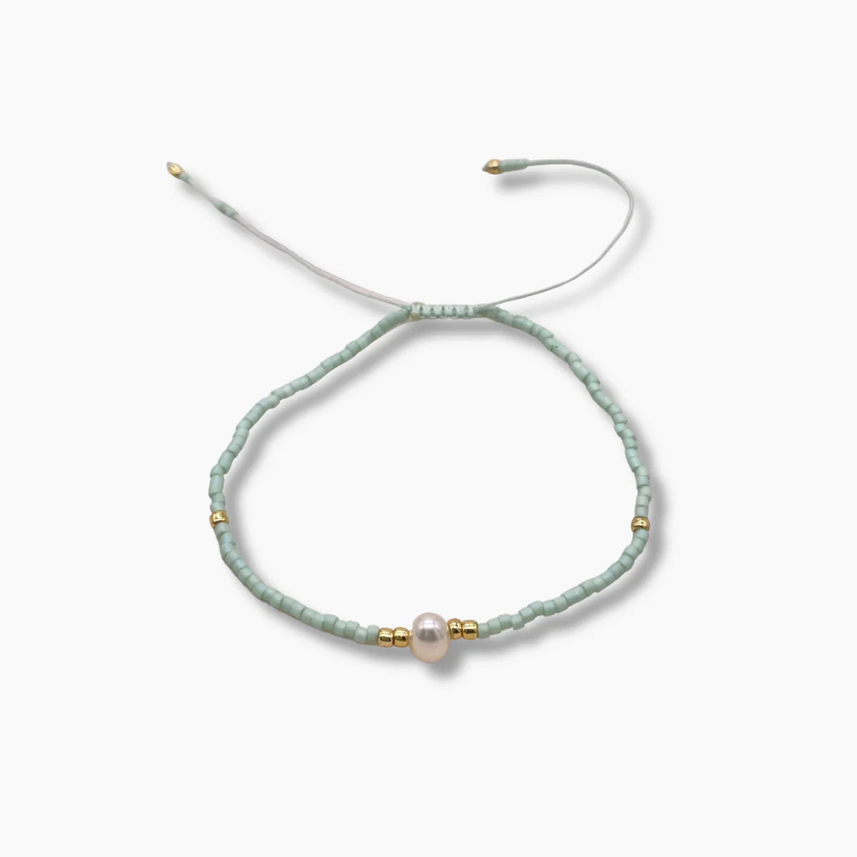 Miyuki Pearls Bracelet - Mint