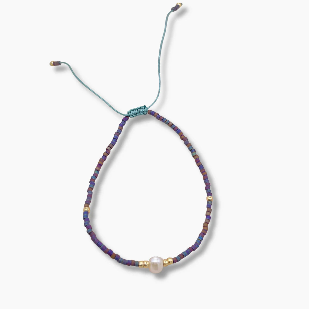 Miyuki Pearls Bracelet - Viola