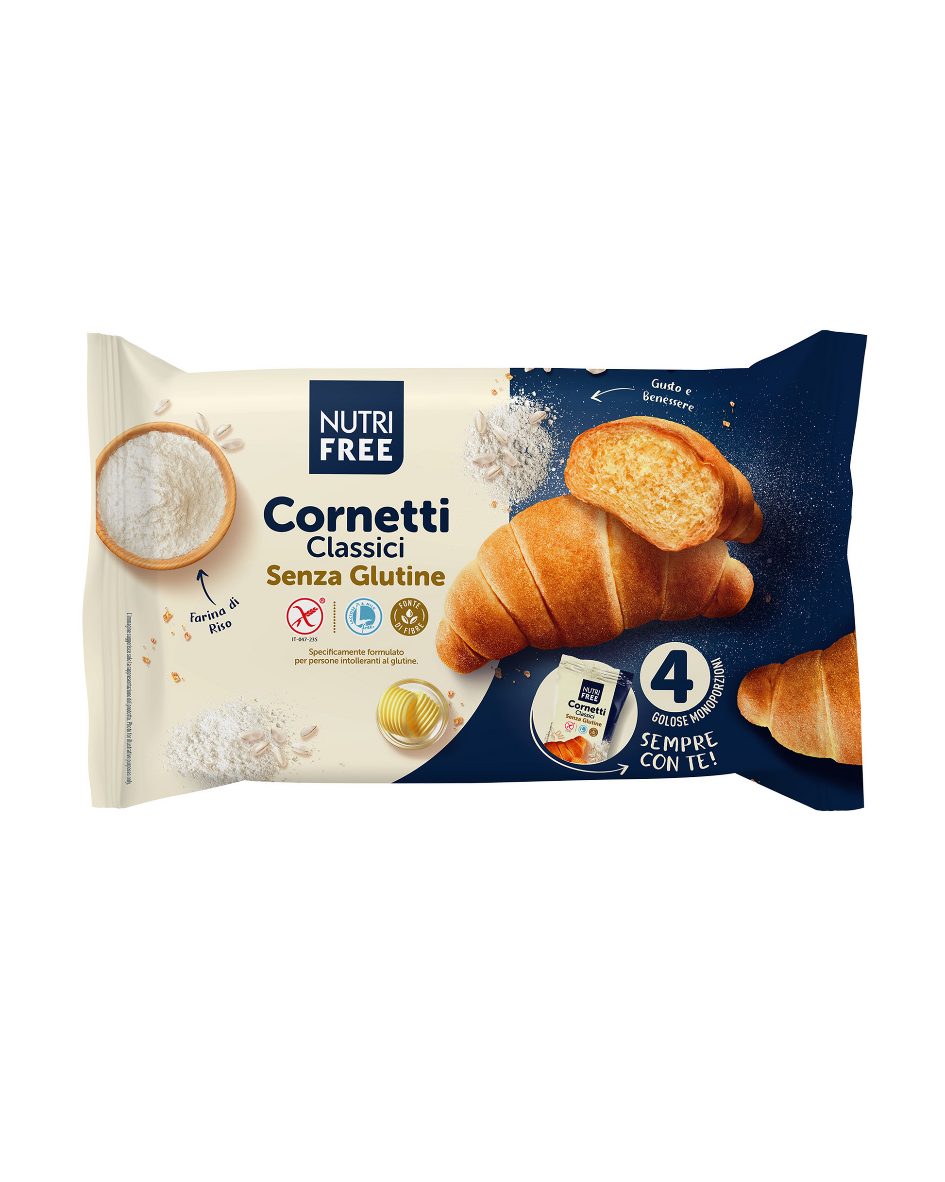 Nutri Free Cornetti Classici – der klassische gluten- & laktosefreie Croissant-Genuss