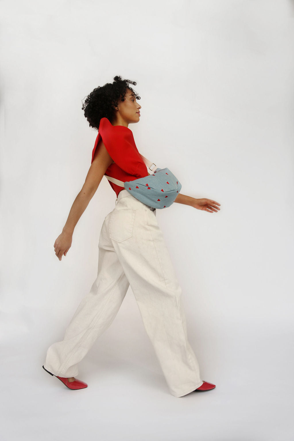Denim Hearts - Adult Fanny Pack