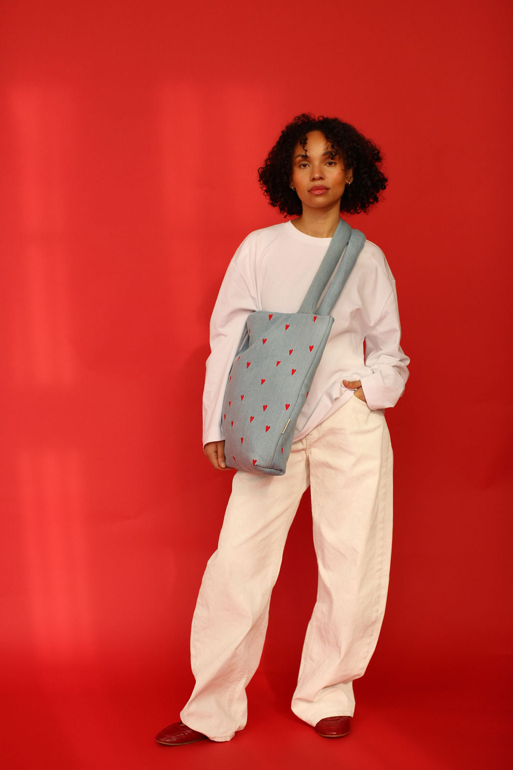 Denim Hearts - Mom Bag