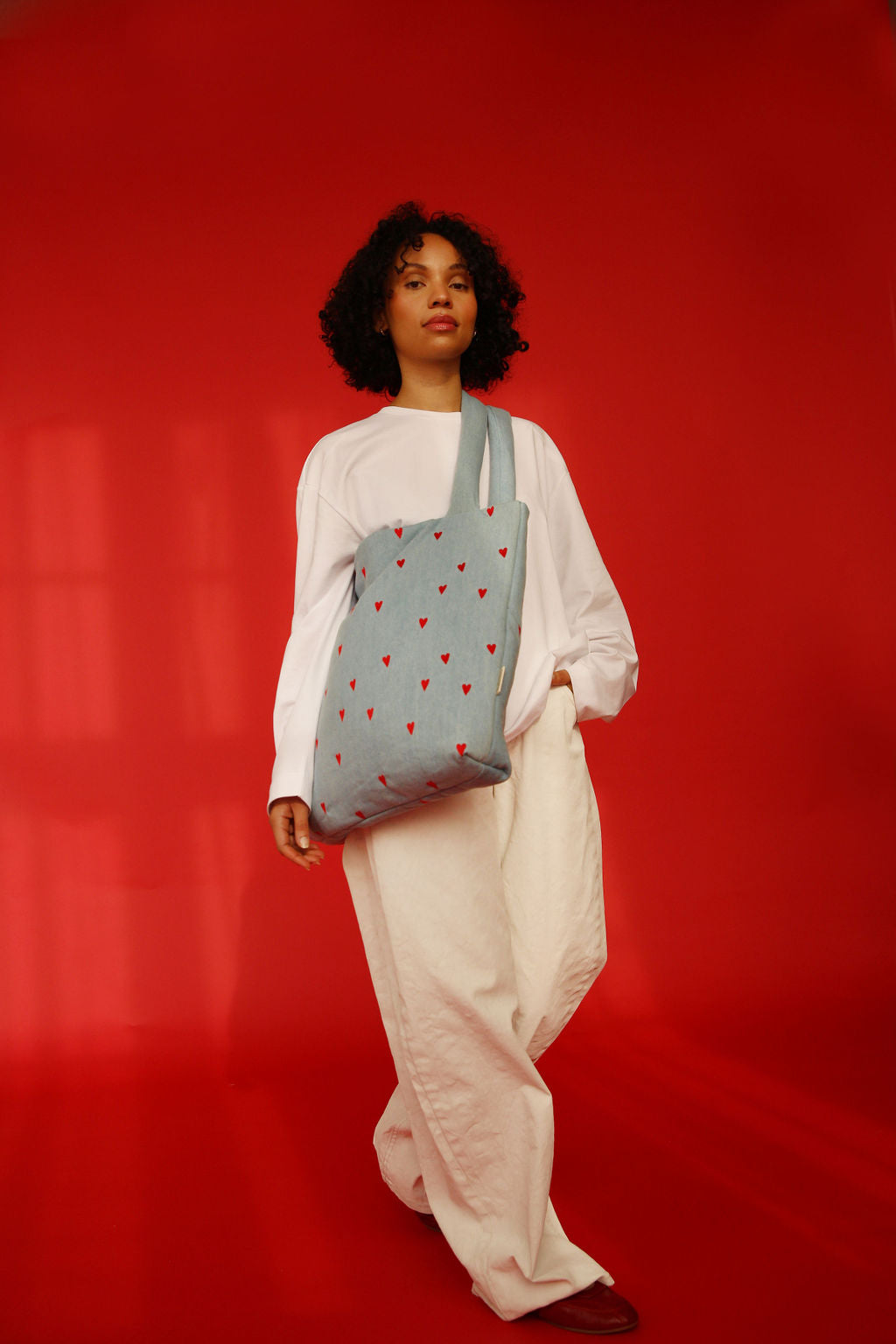 Denim Hearts - Mom Bag