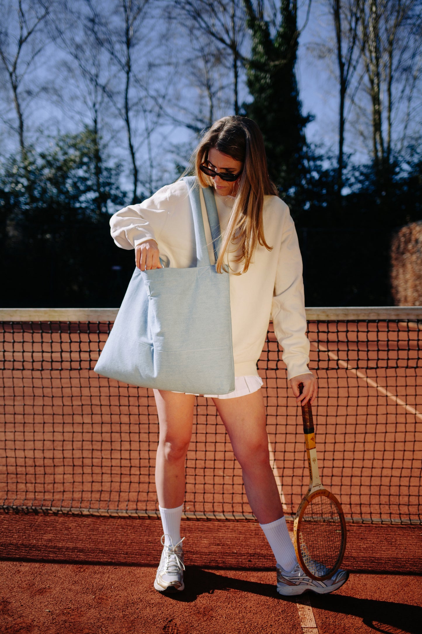 Denim Solid - Mom Bag