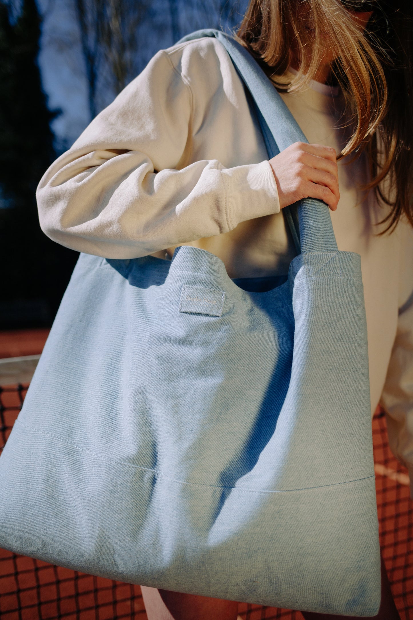 Denim Solid - Mom Bag