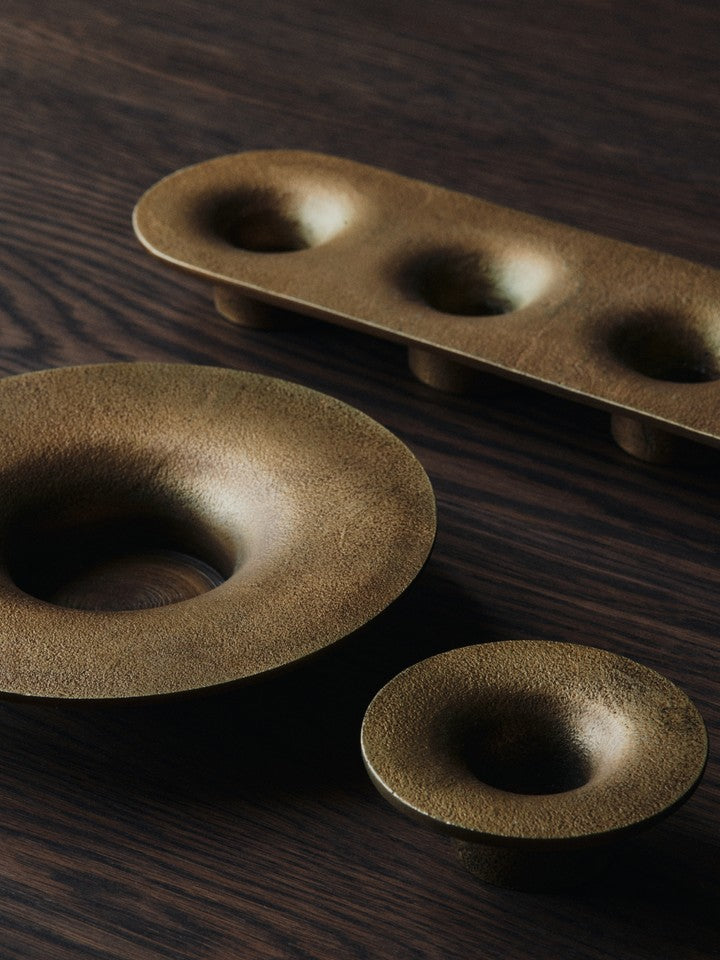 Ferm Living Kerzenhalter Blockkerze Soothe Block Candle Holder - Brass Finish