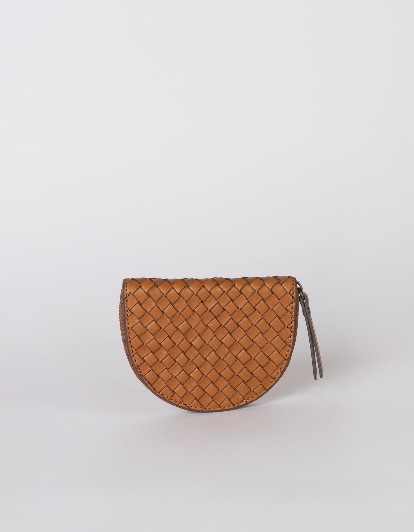 Geldbörse Laura - Cognac - Gewebtes Klassisches Leder