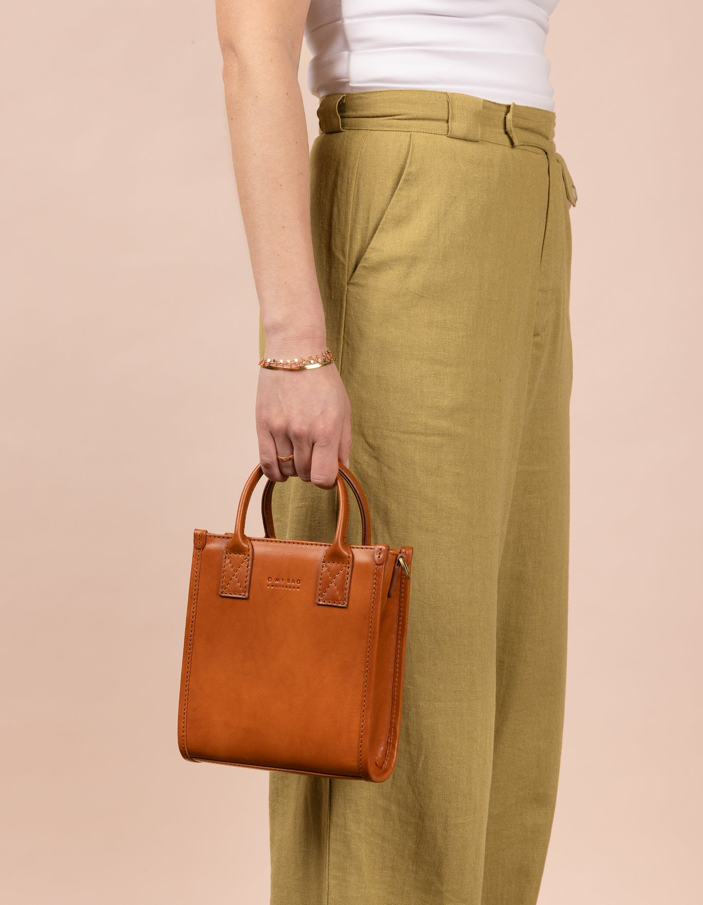 Jackie Mini - Cognac - Klassisches Leder