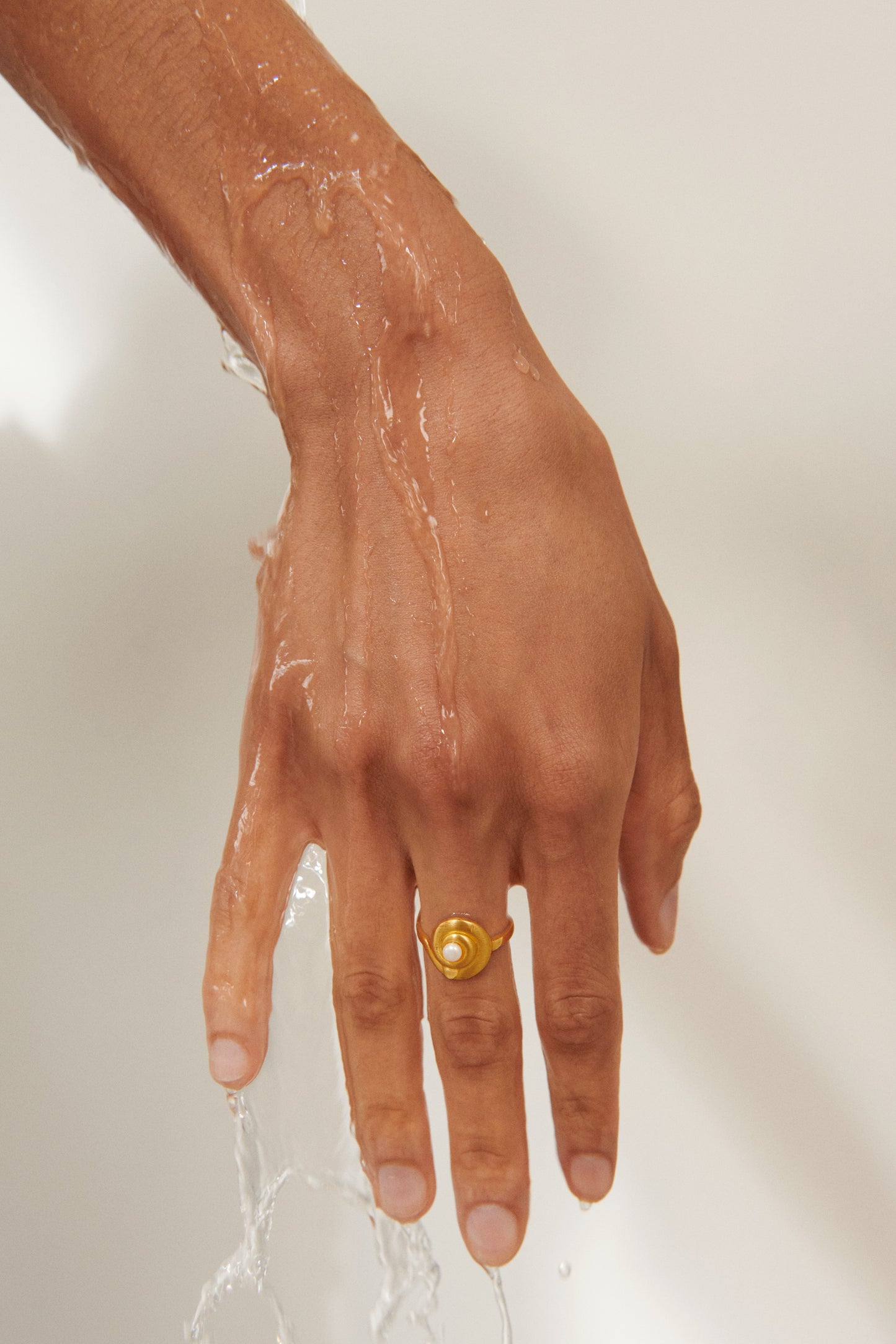 Shell Flower Ring - Gold - Größe 57