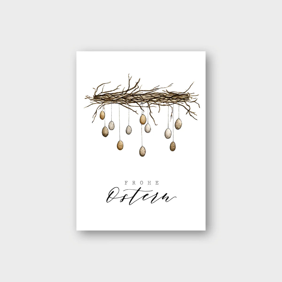 Postkarte - Eierkranz - Frohe Ostern
