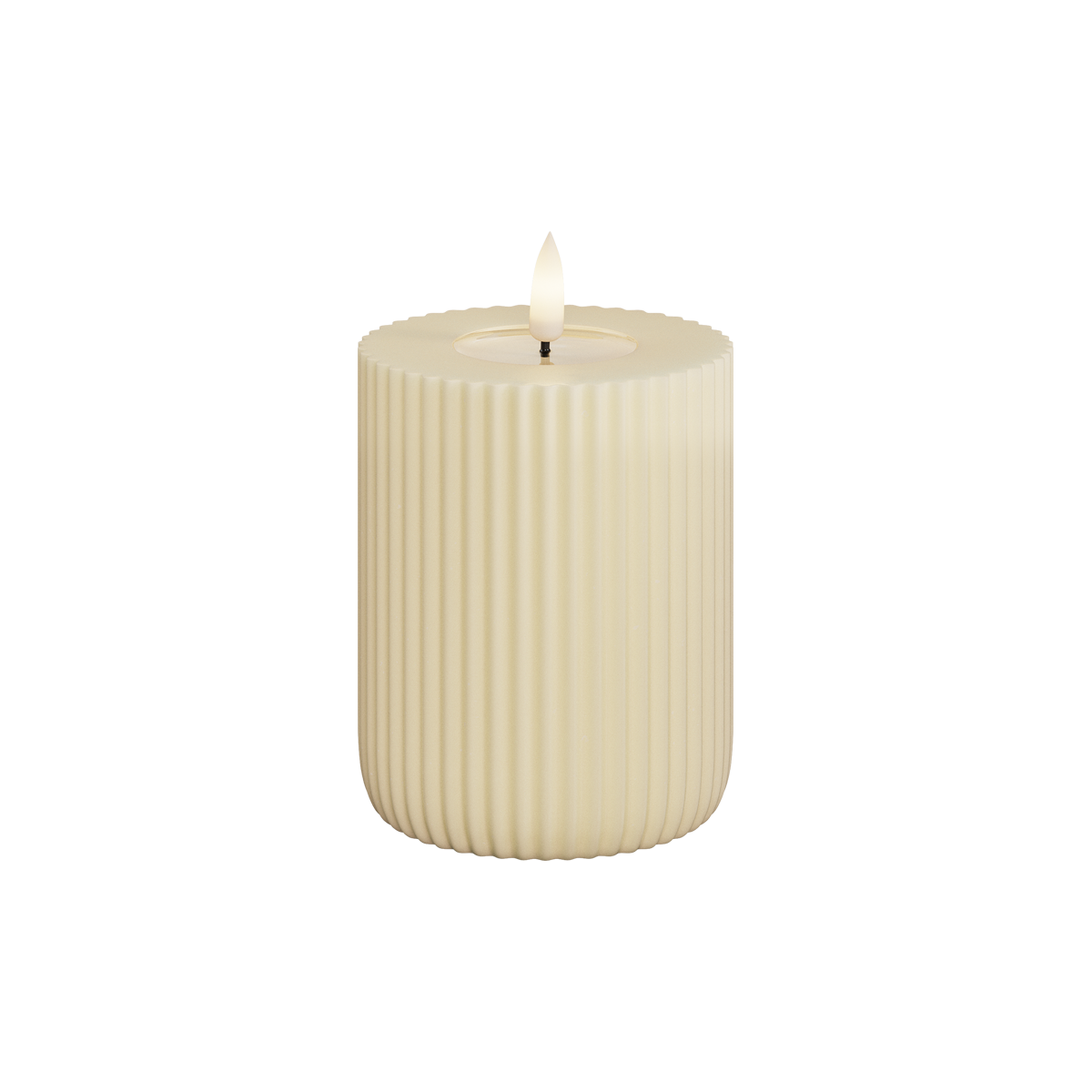 LED Kerze Shape - Creme - 8x10cm