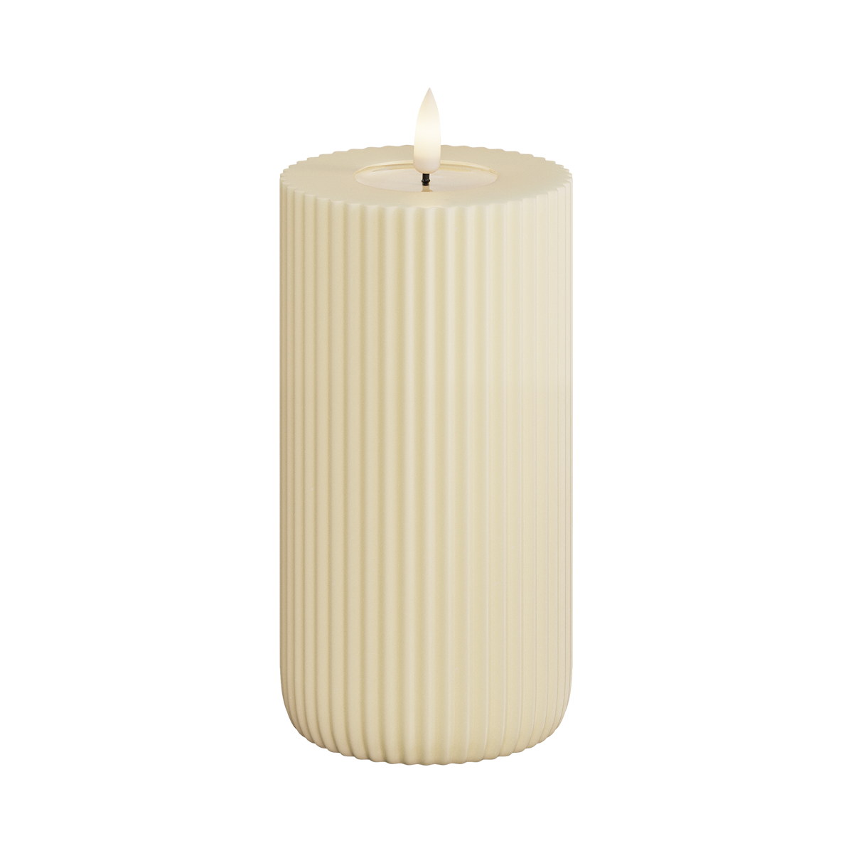DeluxeHomeart LED Kerze Shape – Creme (8x15 cm)