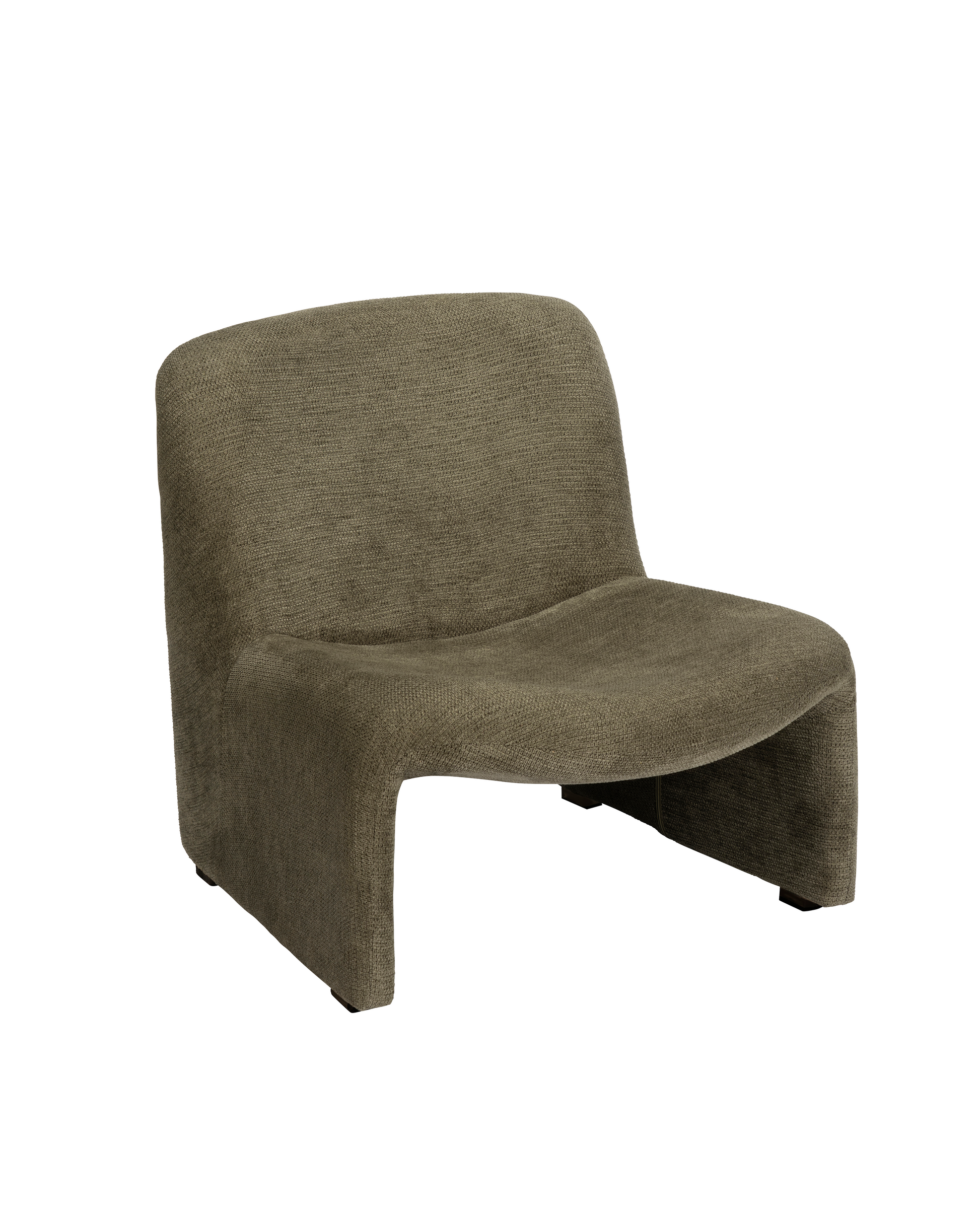 Madam Stoltz - Lounge Chair aus Samt – Green, Retrosessel