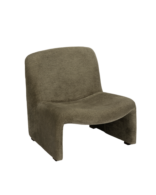 Madam Stoltz - Lounge Chair aus Samt – Green, Retrosessel