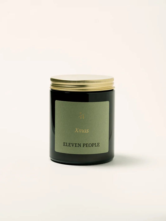 Eleven People Duftkerze „Blend X’mas“ – Weihnachtlicher Duft aus Apfel, Rose, Zedernholz & Eichenmoos. Handgegossen aus Sojawachs, vegan & nachhaltig im Glas.