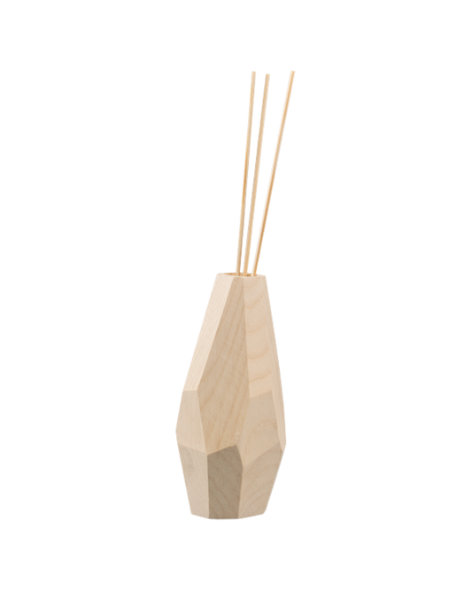 Minimalistischer Woodstone Duftträger von Demi Art – handgefertigt in Südtirol. Naturbelassenes Holzobjekt für  Raumdüfte.