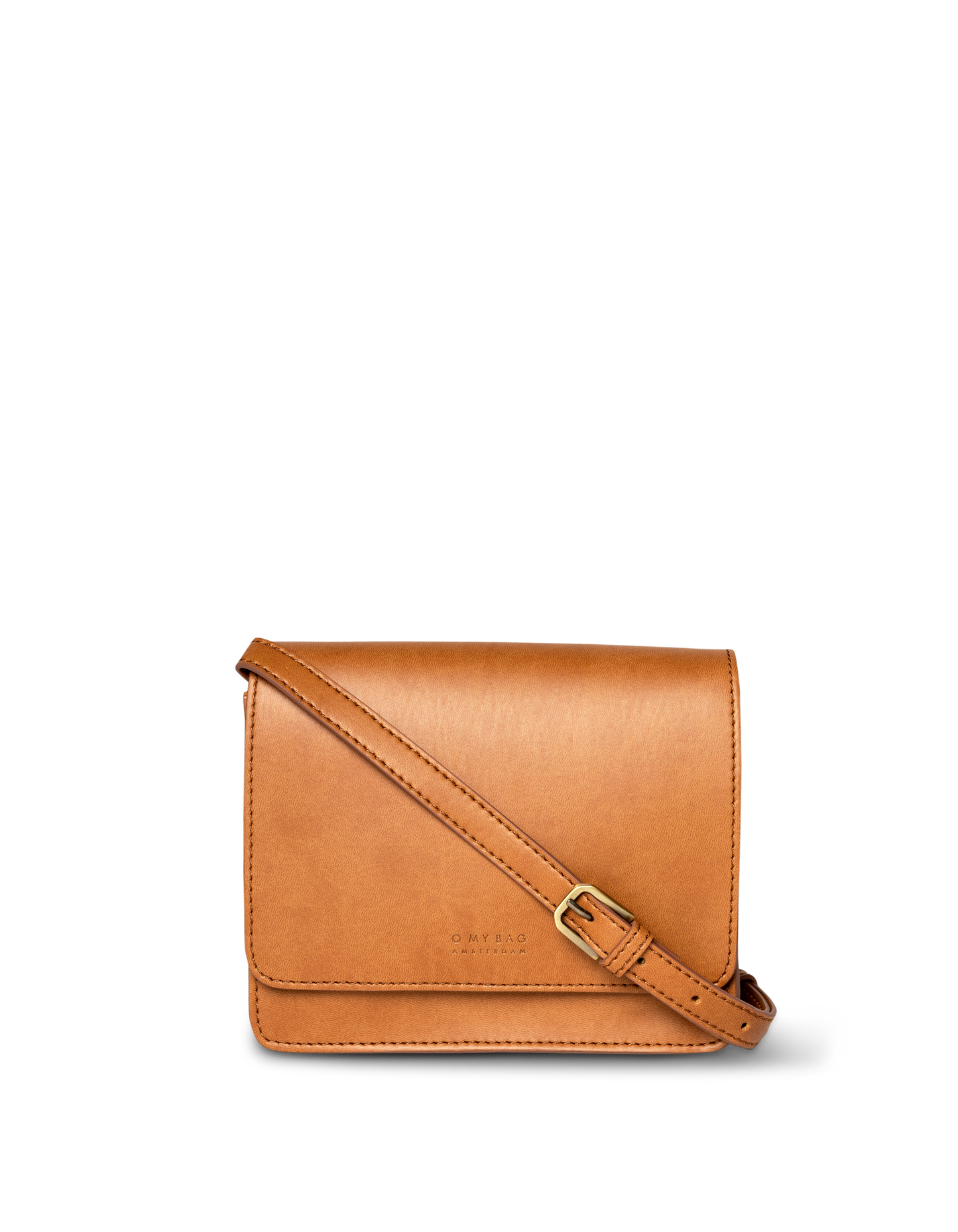 Audrey Mini Cognac Vegan Uppeal™ - Checkered Strap