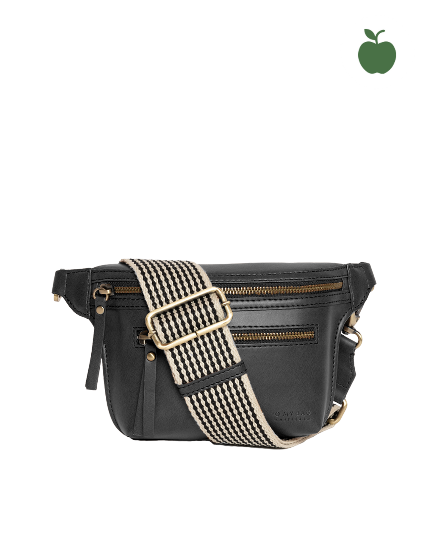 Beck's Bumbag - Black Apple Leather (Vegan)