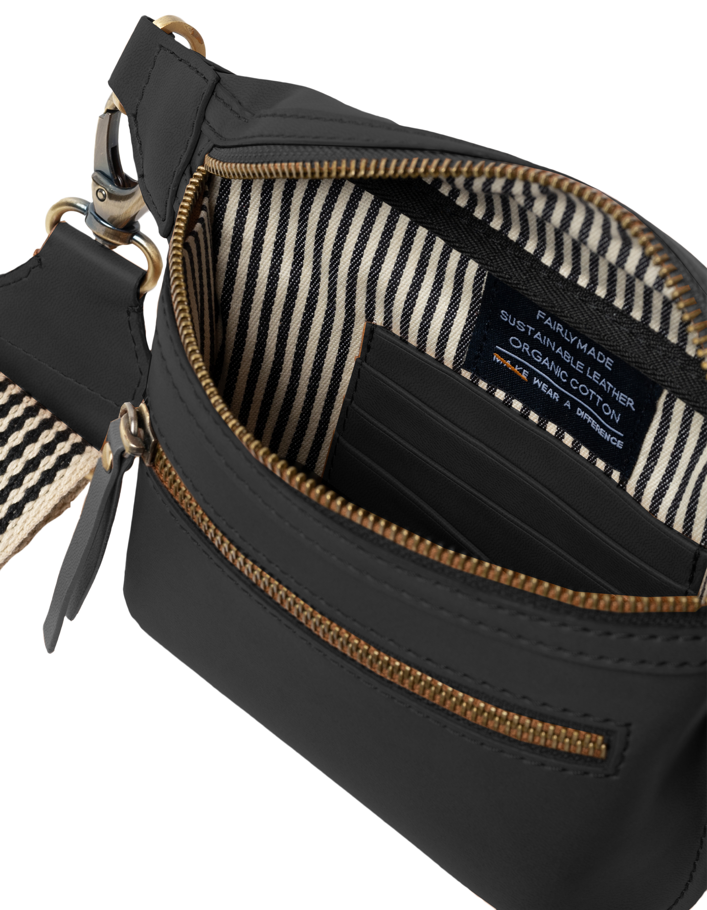 Beck's Bumbag - Black Apple Leather (Vegan)