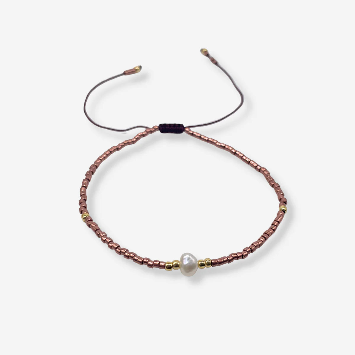 Miyuki Pearls Bracelet - Copper