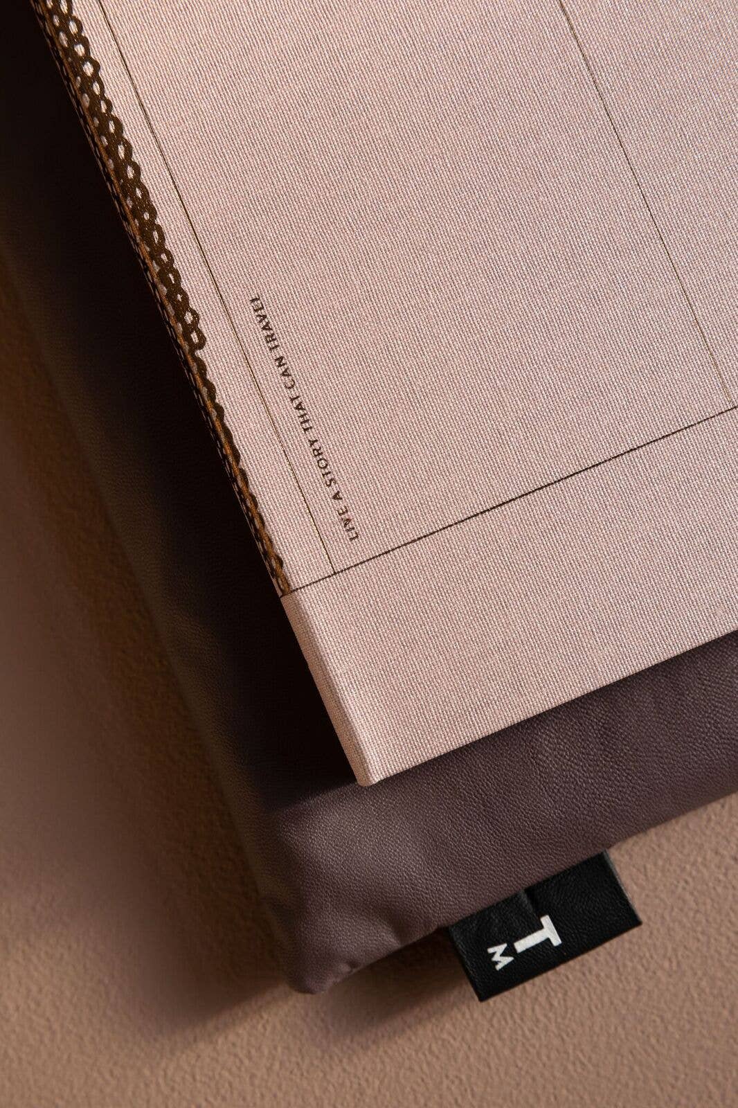 Notizbuch B5 aus Leinen - Rosé