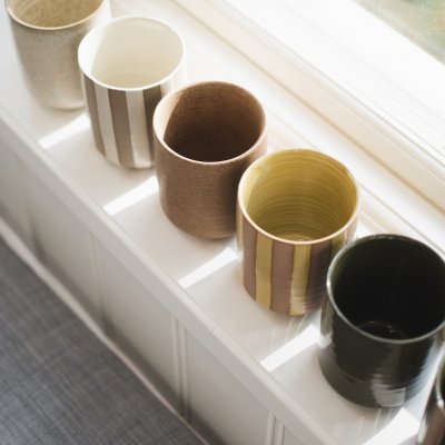 Duftkerze - Burn - Stripe Yellow