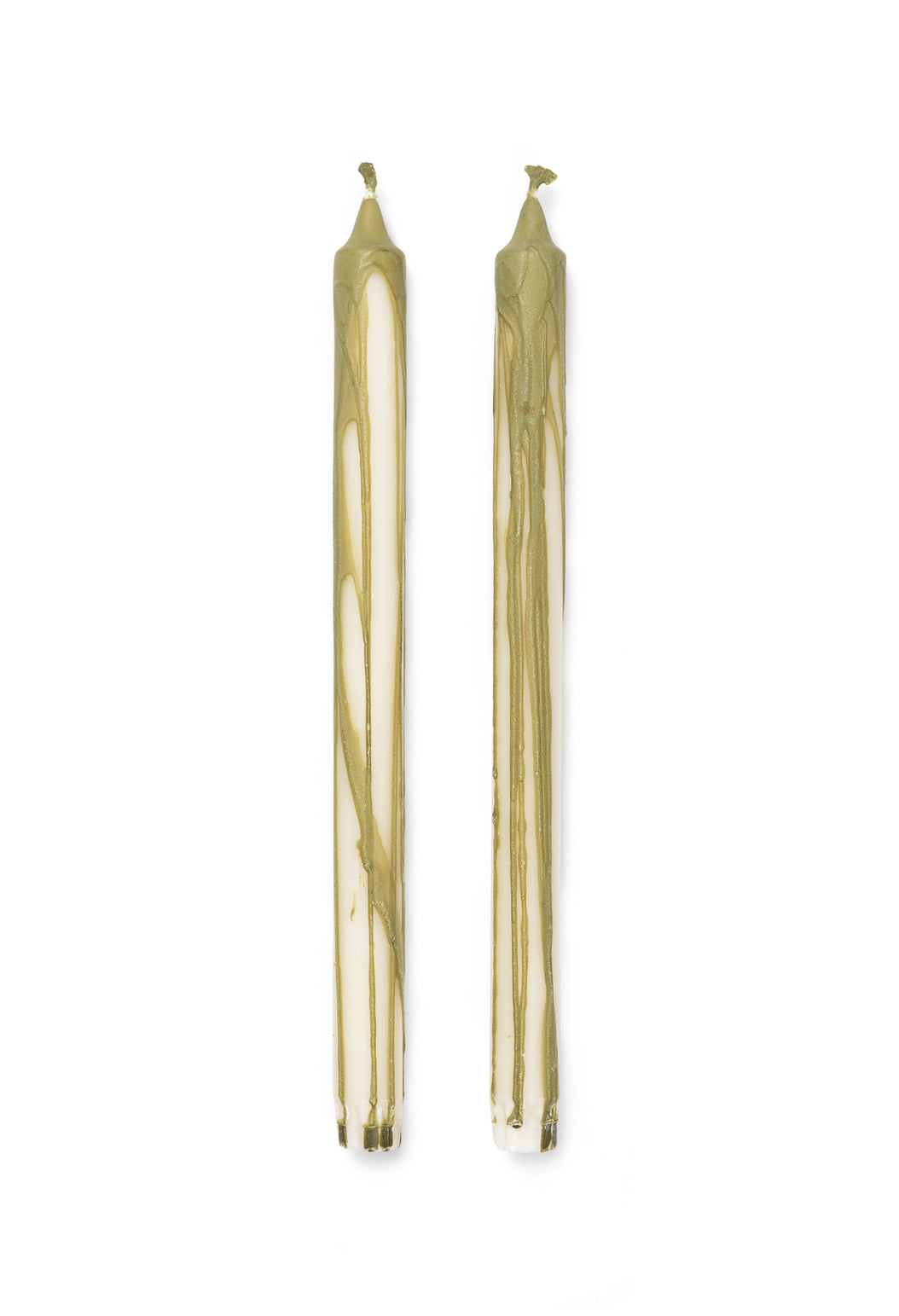 Ferm Living Stabkerze - Dryp Candles – Set of 2 – Olive