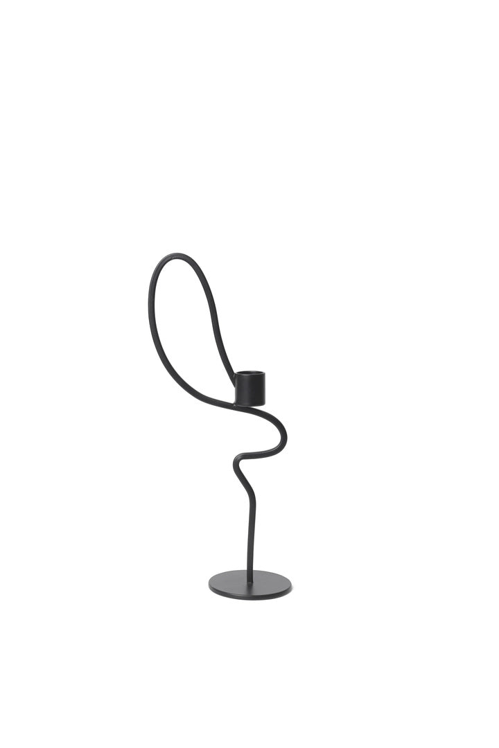 Valse Candle Holder - High Schwarz