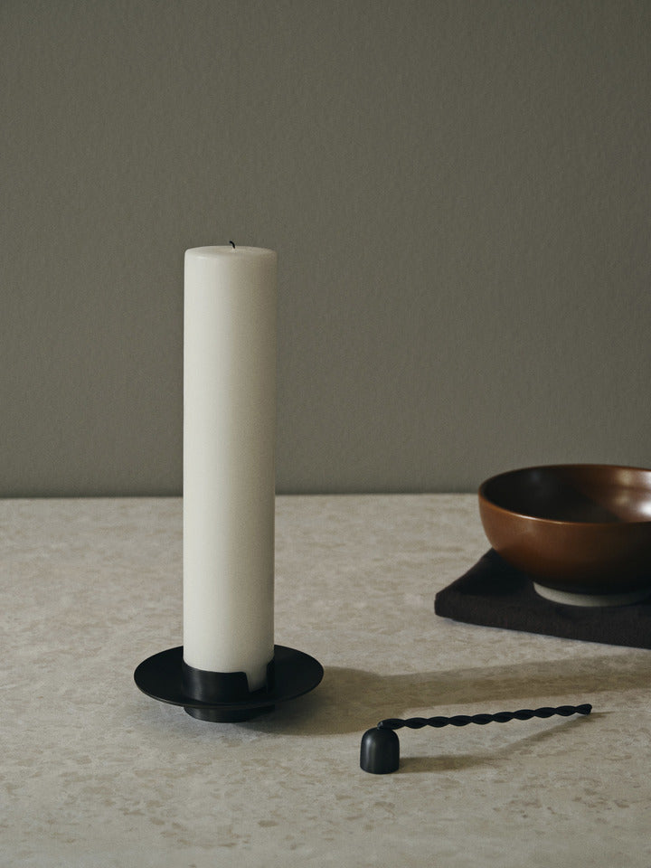 Ferm Living Kerzenhalter Blockkerze, Block Candle Holder - Schwarz
