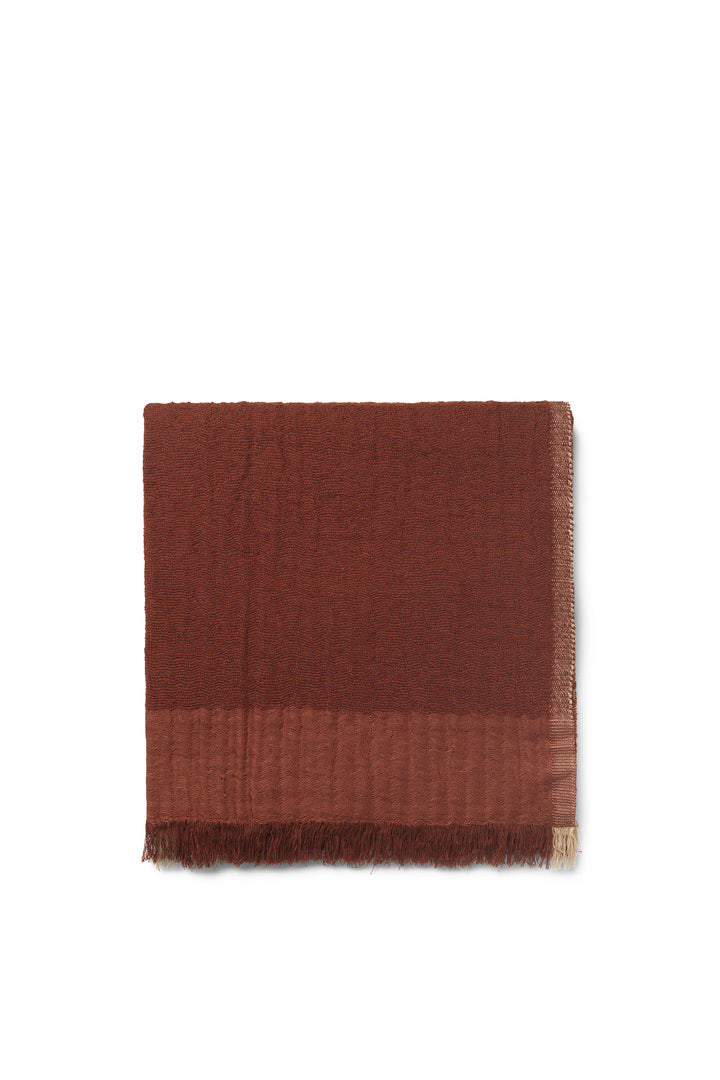 Weaver Throw - Red Brown