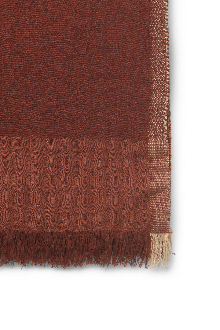 Weaver Throw - Red Brown