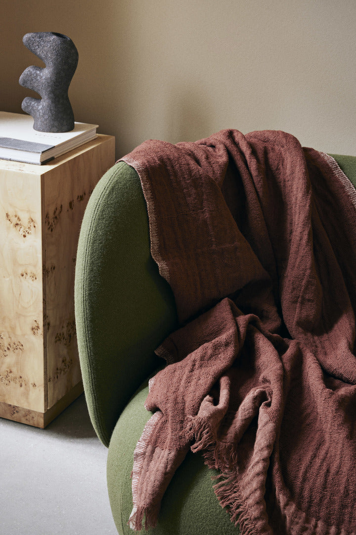 Weaver Throw - Red Brown