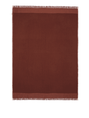 Weaver Throw - Red Brown