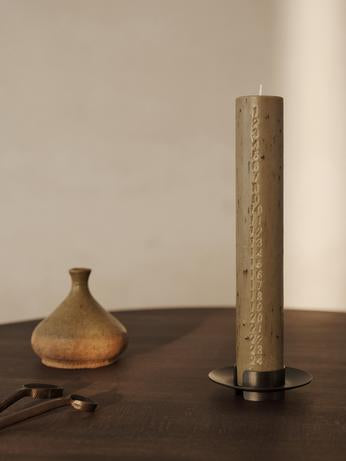 Ferm Living Kerzenhalter Blockkerze, Block Candle Holder - Schwarz